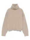 Brunello Cucinelli Women English Rib Turtle-neck Sweater In Gray