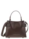 Brunello Cucinelli Women Essence Small Calfskin Top-handle Bag With Precious Bands In Brown
