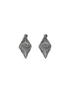Brunello Cucinelli Faceted Silver Earrings In Neutral
