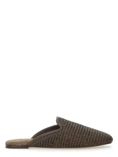 Brunello Cucinelli Women's Fashionable Leather Flat Shoes