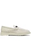 Brunello Cucinelli Beaded Strap Loafers Block Sole In Beige