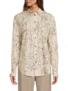 Brunello Cucinelli Women's Floral-print Cotton Shirt