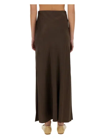 BRUNELLO CUCINELLI WOMEN'S FLUID BIAS-CUT SATIN CADY SKIRT