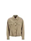 Brunello Cucinelli Women Four-pocket Jacket In Garment-dyed Cotton-linen Cover-up With Moniline
