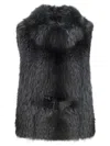 Brunello Cucinelli Fox Fur Vest In Blue