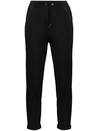 Brunello Cucinelli Women French Terry Pants In Black