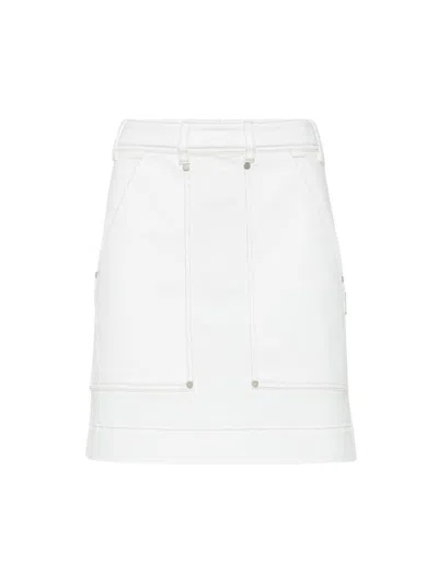 Brunello Cucinelli Mini Skirt In White