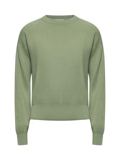 Brunello Cucinelli Women Green Cotton Monili Sweater