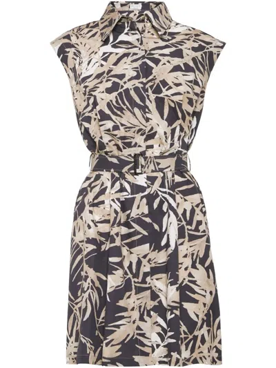 BRUNELLO CUCINELLI BRUNELLO CUCINELLI WOMEN HERBARIUM PRINT MINI CHEMISIER DRESS