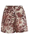 Brunello Cucinelli Elastic Waist Shorts In Red