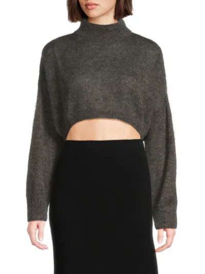 Brunello Cucinelli Women's High-low Mohair Blend Sweater In Green