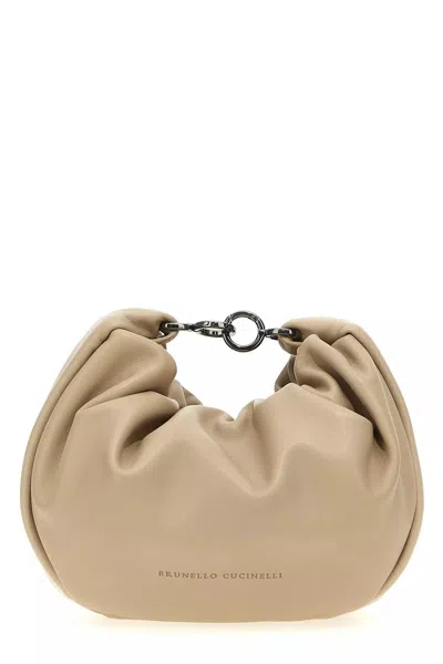 BRUNELLO CUCINELLI BRUNELLO CUCINELLI WOMEN 'HOBO BRIOCHE' CROSSBODY BAG