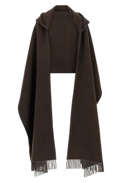 Brunello Cucinelli Women Hooded Scarf In Brown