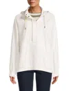 Brunello Cucinelli Women's Hooded Stretch-cotton Pullover Sweatshirt In White