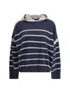 Brunello Cucinelli Hooded Sweater In Blue