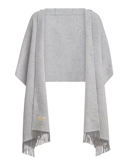 Brunello Cucinelli Women's Hooded Wool And Cashmere Knit Scarf In Gray