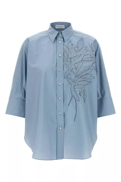 BRUNELLO CUCINELLI BRUNELLO CUCINELLI WOMEN INTARSIA SHIRT