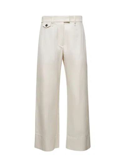 Brunello Cucinelli Women Ivory Cover Chino Crop Trousers In Neutral