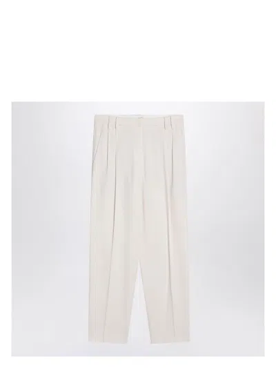 BRUNELLO CUCINELLI WOMEN'S IVORY TROUSERS
