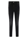 Brunello Cucinelli Jeans With Shiny Leather Tab In Black