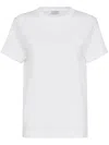 Brunello Cucinelli Cashmere-blend Knit Lurex T-shirt In White