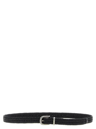 Brunello Cucinelli Women Jewel Buckle Belt In Black