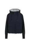 Brunello Cucinelli Padded Hooded Knit Down Jacket