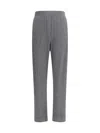 Brunello Cucinelli Vanise Sparkling Knitted Trousers In English Rib In Gray