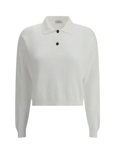 Brunello Cucinelli Women Knit Sweater In White