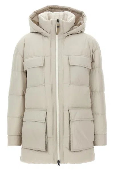 BRUNELLO CUCINELLI BRUNELLO CUCINELLI WOMEN KNITTED NECK DOWN JACKET