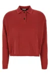 Brunello Cucinelli Ribbed Cotton Knit Polo Shirt In Red