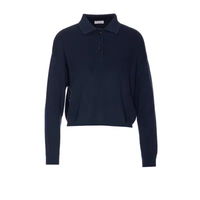 Brunello Cucinelli Women Knitted Polo With Monile