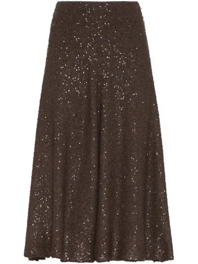 Brunello Cucinelli Women Knitted Skirt In Multi