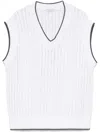 Brunello Cucinelli V-neck Short Sleeved Jumper In Multicolor