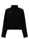 Brunello Cucinelli Black Virgin Wool, Cashmere And Silk Turtleneck Sweater In Black