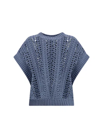 Brunello Cucinelli Women Lace-knit  Vest