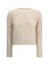 Brunello Cucinelli Sequin-embellished Sweater In Neutral
