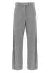 Brunello Cucinelli Trousers With Belt Loops And Pockets In Gray