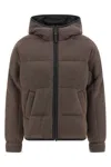 Brunello Cucinelli Lame Wool Down Jacket In Brown