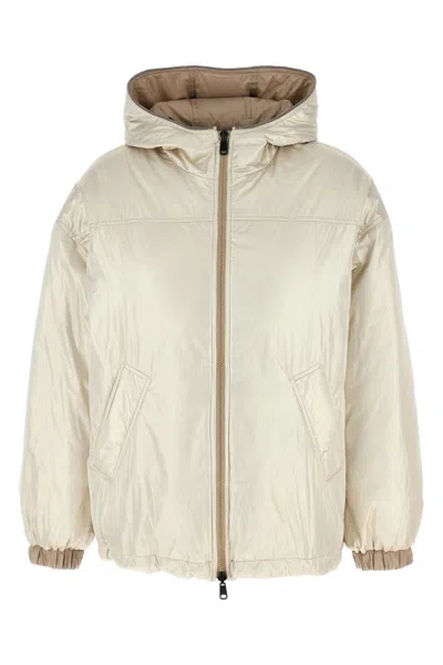 BRUNELLO CUCINELLI BRUNELLO CUCINELLI WOMEN LAMINATED REVERSIBLE DOWN JACKET