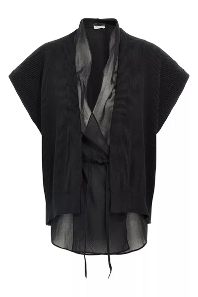 BRUNELLO CUCINELLI BRUNELLO CUCINELLI WOMEN LAYERED CARDIGAN