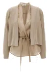 Brunello Cucinelli Layered Cardigan Sweaters And Cardigans Beige In Cream