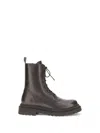 Brunello Cucinelli Bead-embellished Leather Ankle Boots In Brown