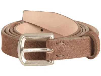 Pre-owned Brunello Cucinelli Women's Leather Belt Fur Trim Brown M Italy 42 Us 6" Gb 10