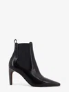 Brunello Cucinelli Leather Stiletto Heel Ankle Boots In Black