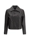 Brunello Cucinelli Leather Jacket In Multicolor