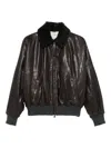 Brunello Cucinelli Leather Jacket In Brown