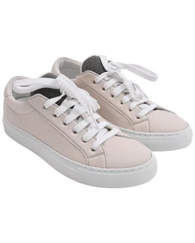 Pre-owned Brunello Cucinelli Women's Leather Monili Sneaker (authentic Pre-loved)