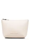 Brunello Cucinelli Leather Grained Pouch In White