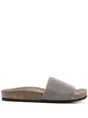 Brunello Cucinelli Women Leather Shoes In Silver